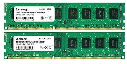 Samsung 4GB Dual-Channel KIT (2x 2GB) DDR2 800Mhz PC2-6400 240pin Desktop Arbeitsspeicher RAM Memory