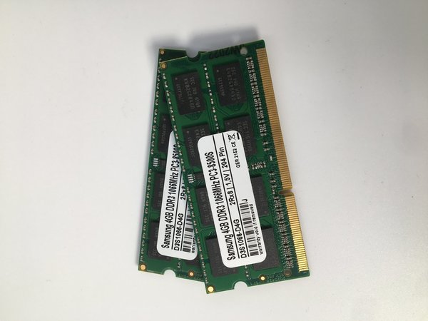 Samsung 3rd 8GB Kit (2x4GB) 1066MHz PC3-8500S 204pin SO-Dimm 2x M471B5273CH0-CF8